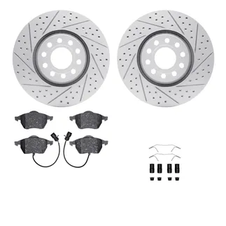 R1 Concepts WBUH1-73036 Brake Rotors - Carbon Coated - D/S W/ Optimum Oe Pads & Hdw